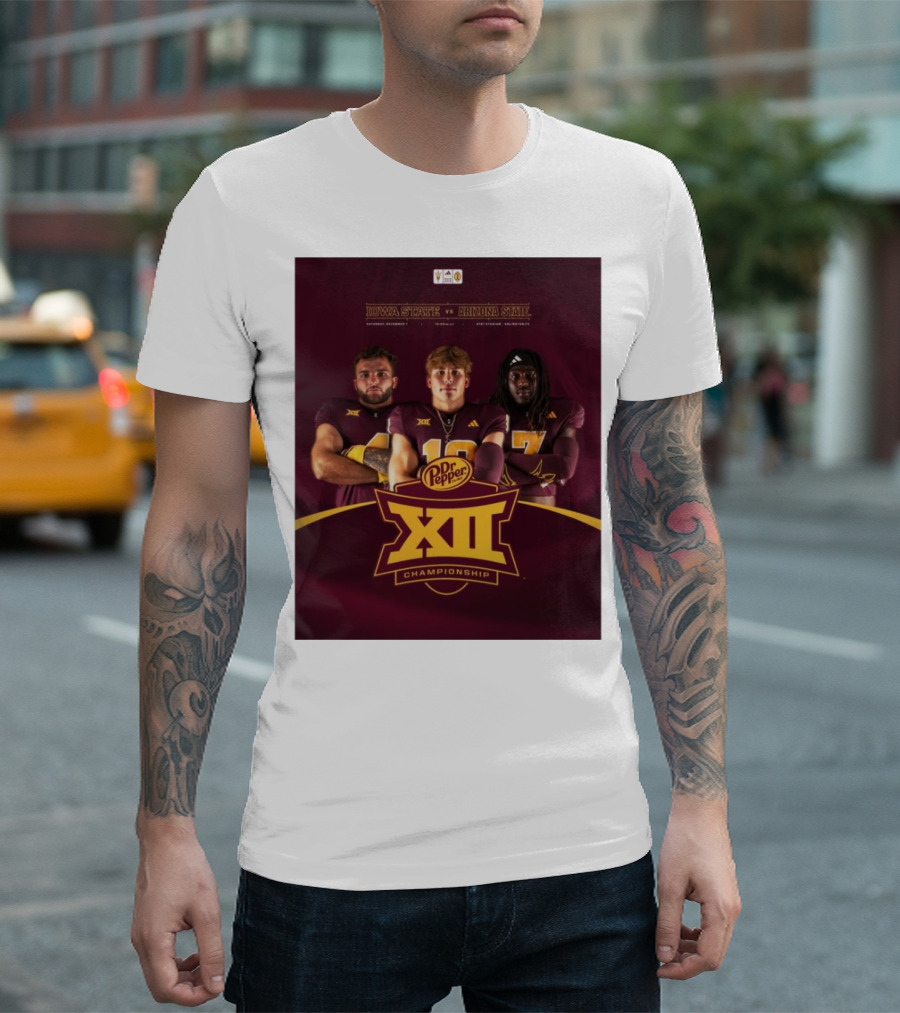 Iowa State Vs Arizona State Dr Pepper Big XII Championship December 7 AT&T Stadium Arlington T-Shirt