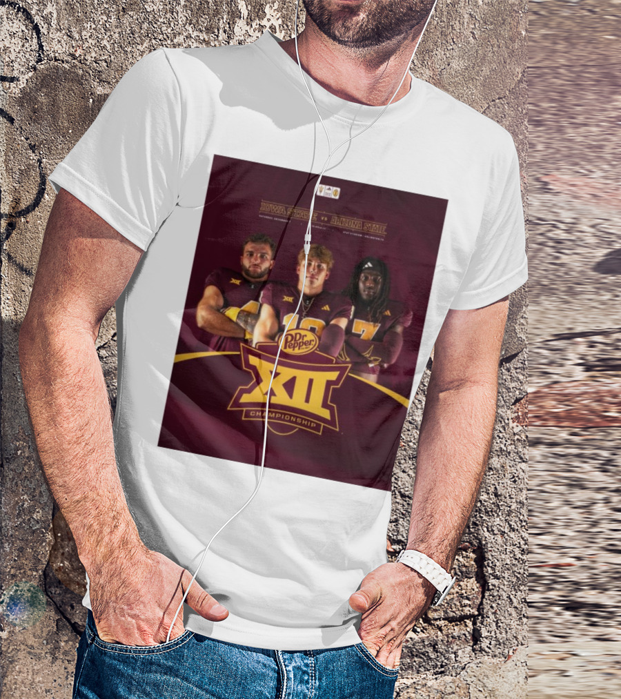Iowa State Vs Arizona State Dr Pepper Big XII Championship December 7 AT&T Stadium Arlington T-Shirt