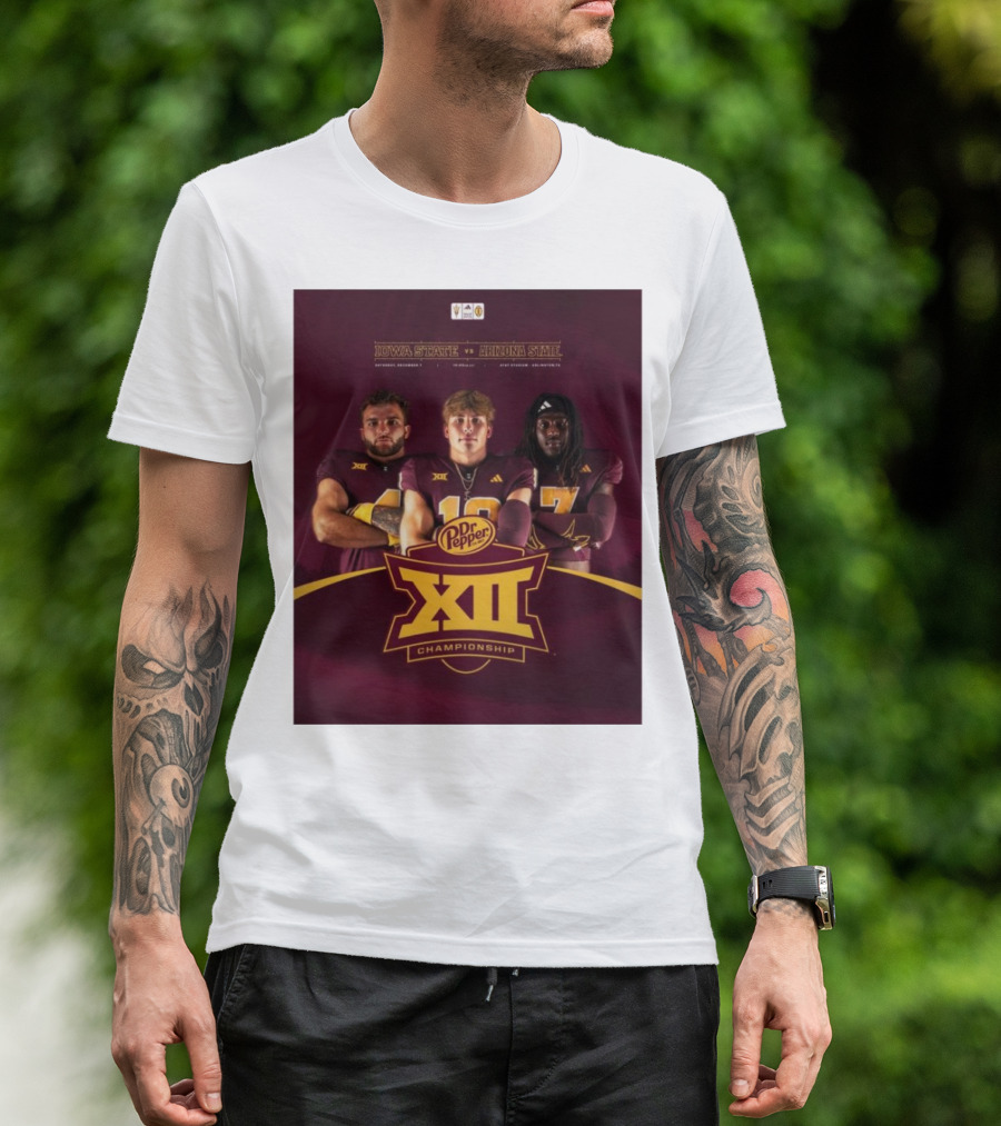 Iowa State Vs Arizona State Dr Pepper Big XII Championship December 7 AT&T Stadium Arlington T-Shirt