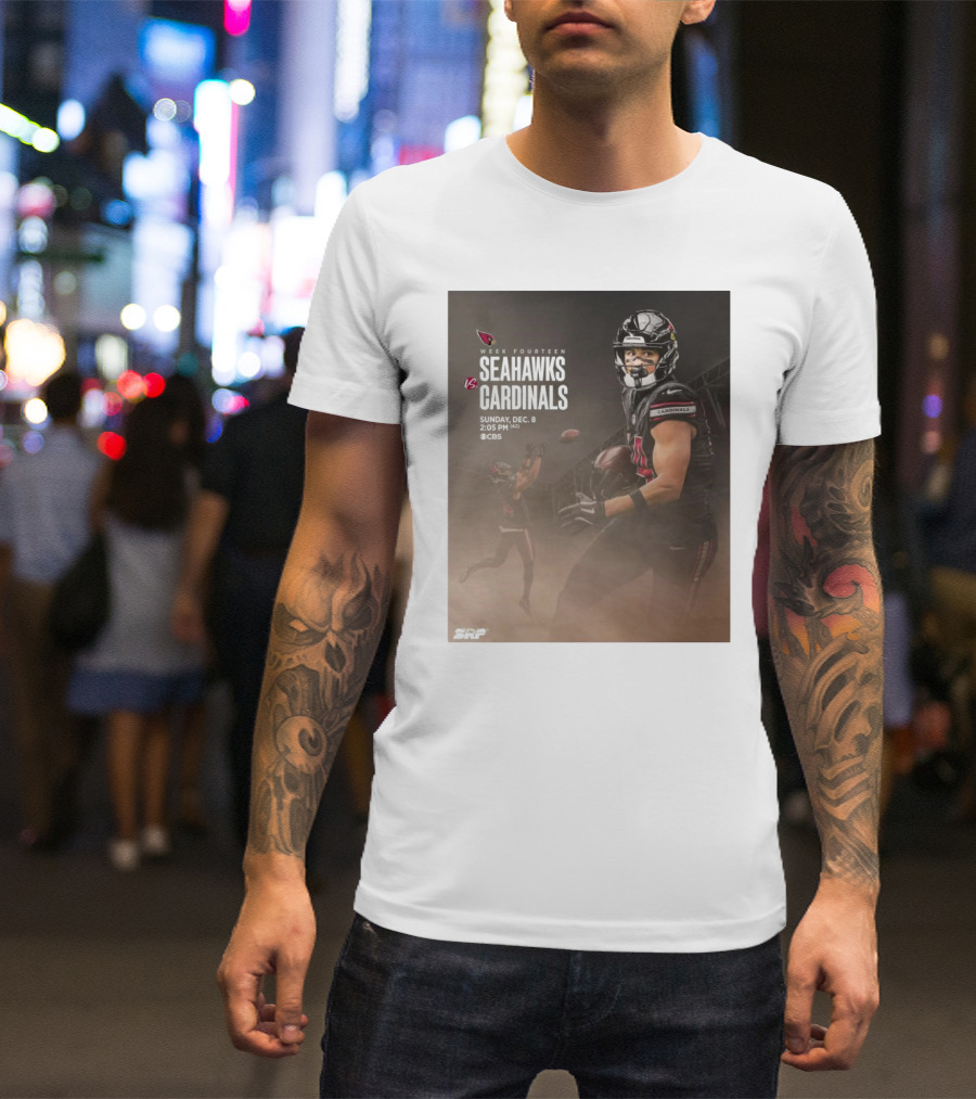 Week Fourteen Seahawks Vs Cardinals Sunday Dec 8 CBS T-Shirt