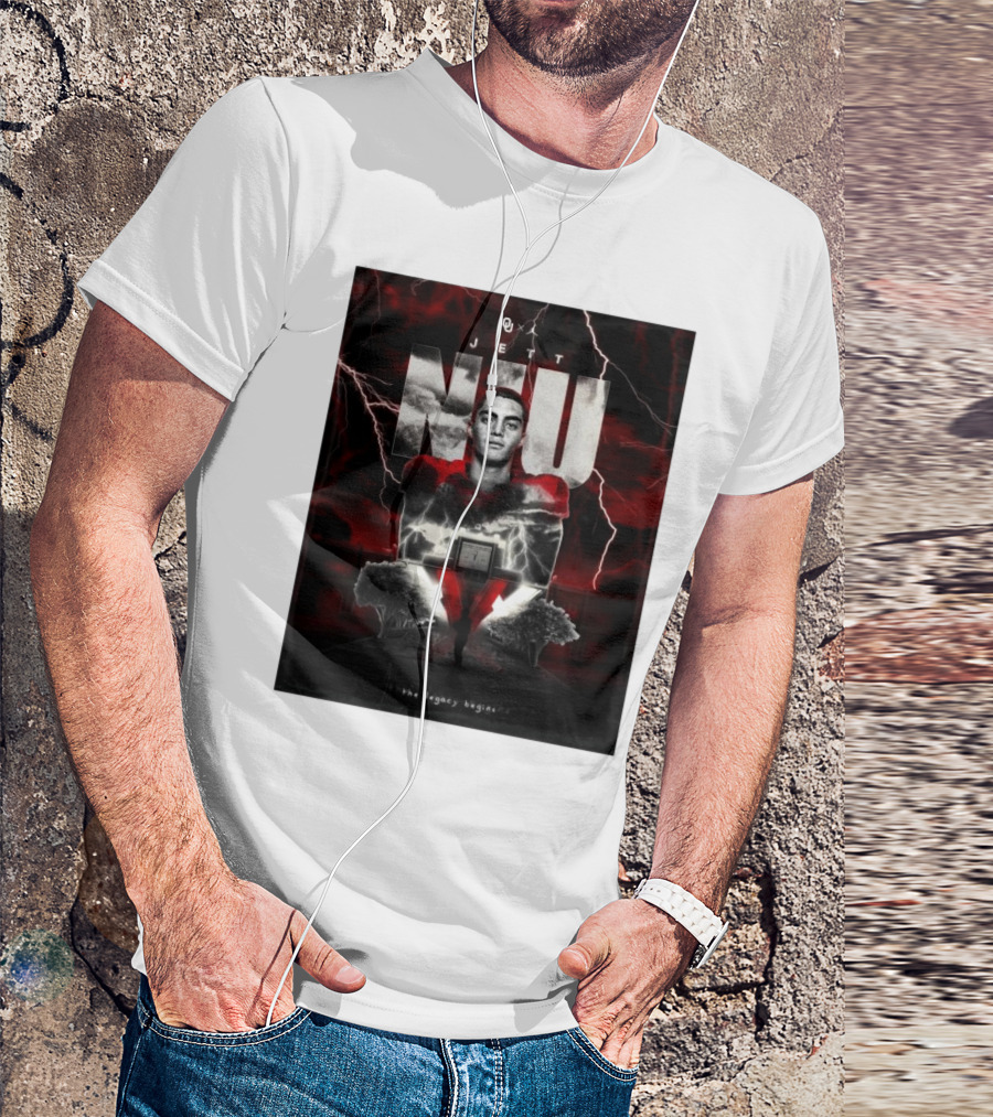 Oklahoma Sooners Jett Niu The Legacy Begins XXV Lightning Storm Background T-Shirt