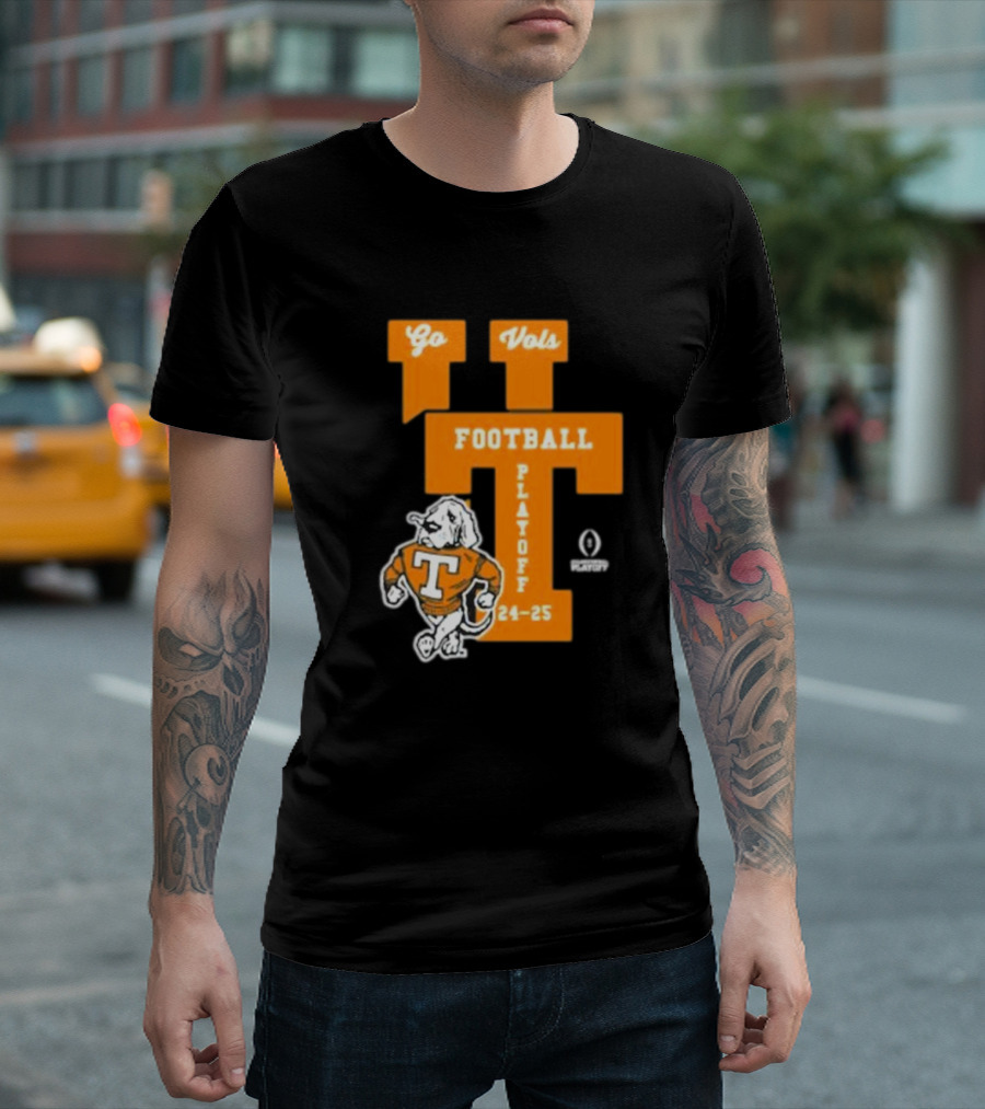 Tennessee Vols Football Playoff 24-25 Go Vols Interlock Strutting Smokey T-Shirt
