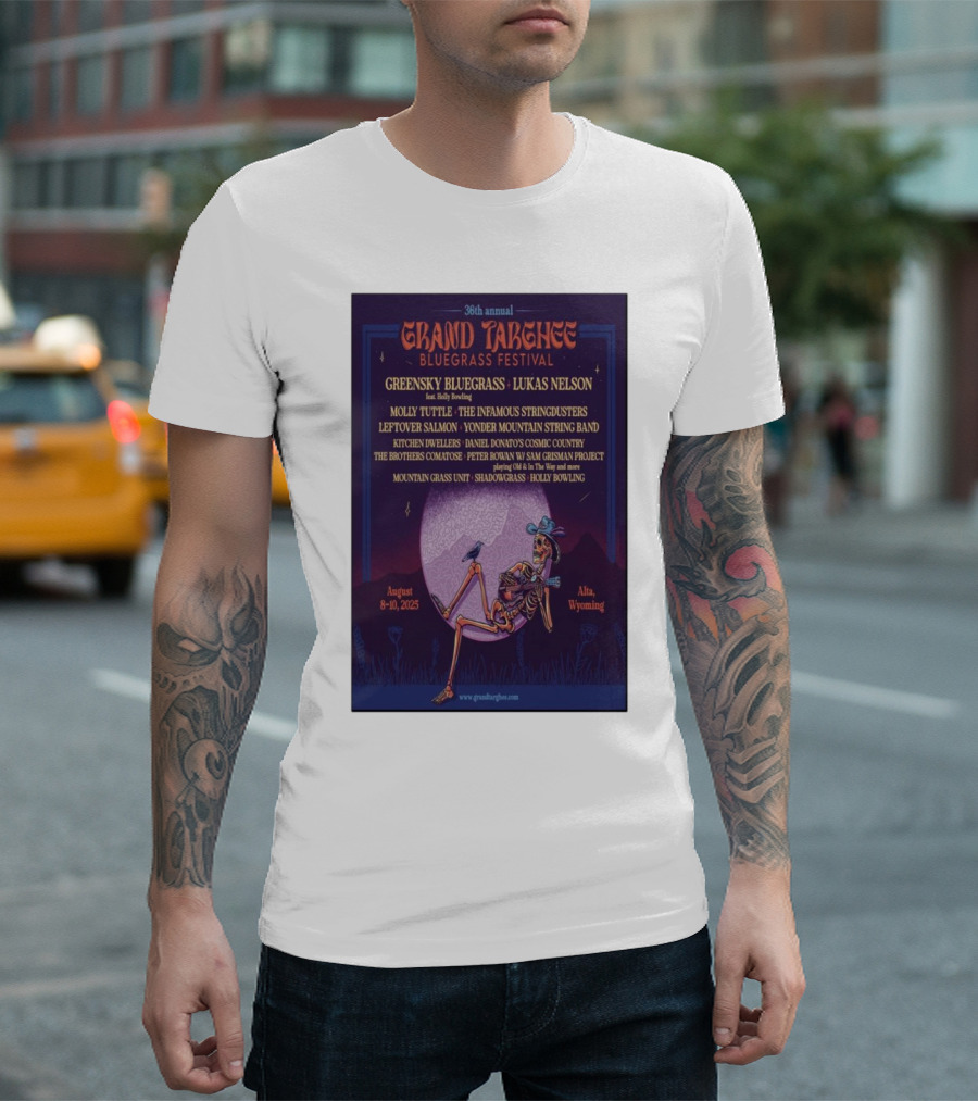 36th Annual Grand Targhee Bluegrass Festival Featuring Greensky Bluegrass and Lukas Nelson August 8-10 2025 Alta Wyoming T-Shirt