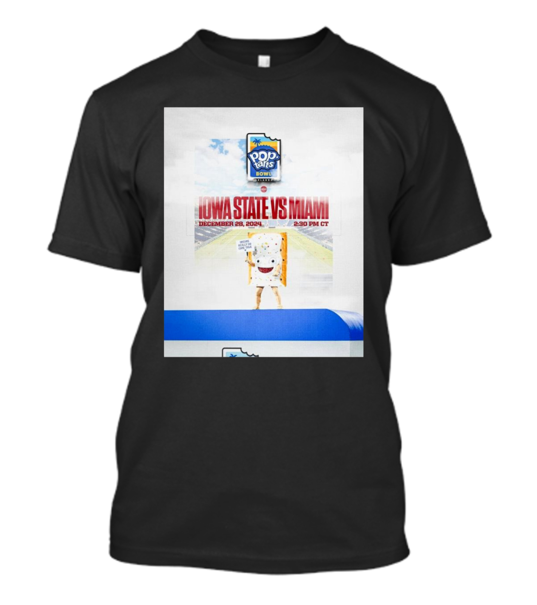 Iowa State Vs Miami December 28 2024 Pop-Tarts Bowl 2:30 PM CT Orlando T-Shirt