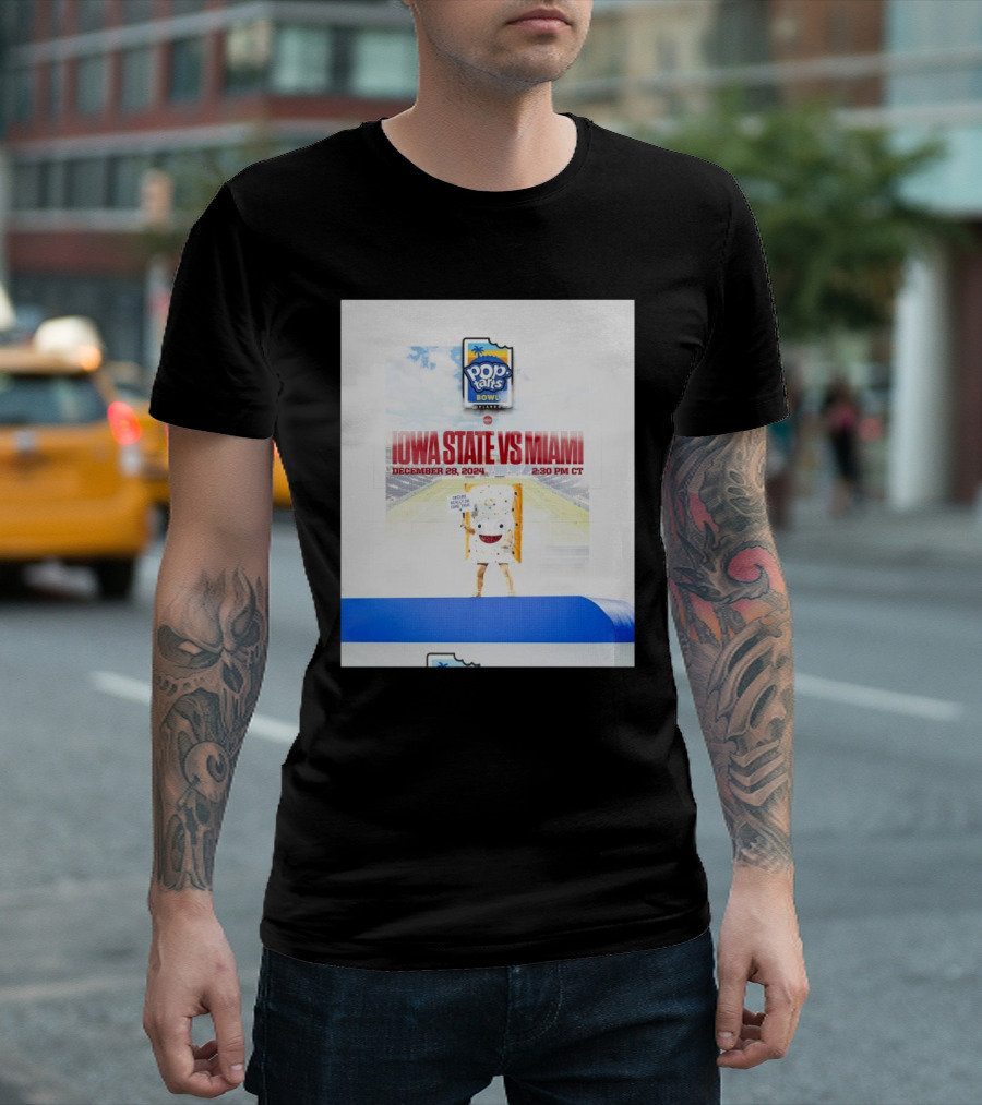 Iowa State Vs Miami December 28 2024 Pop-Tarts Bowl 2:30 PM CT Orlando T-Shirt
