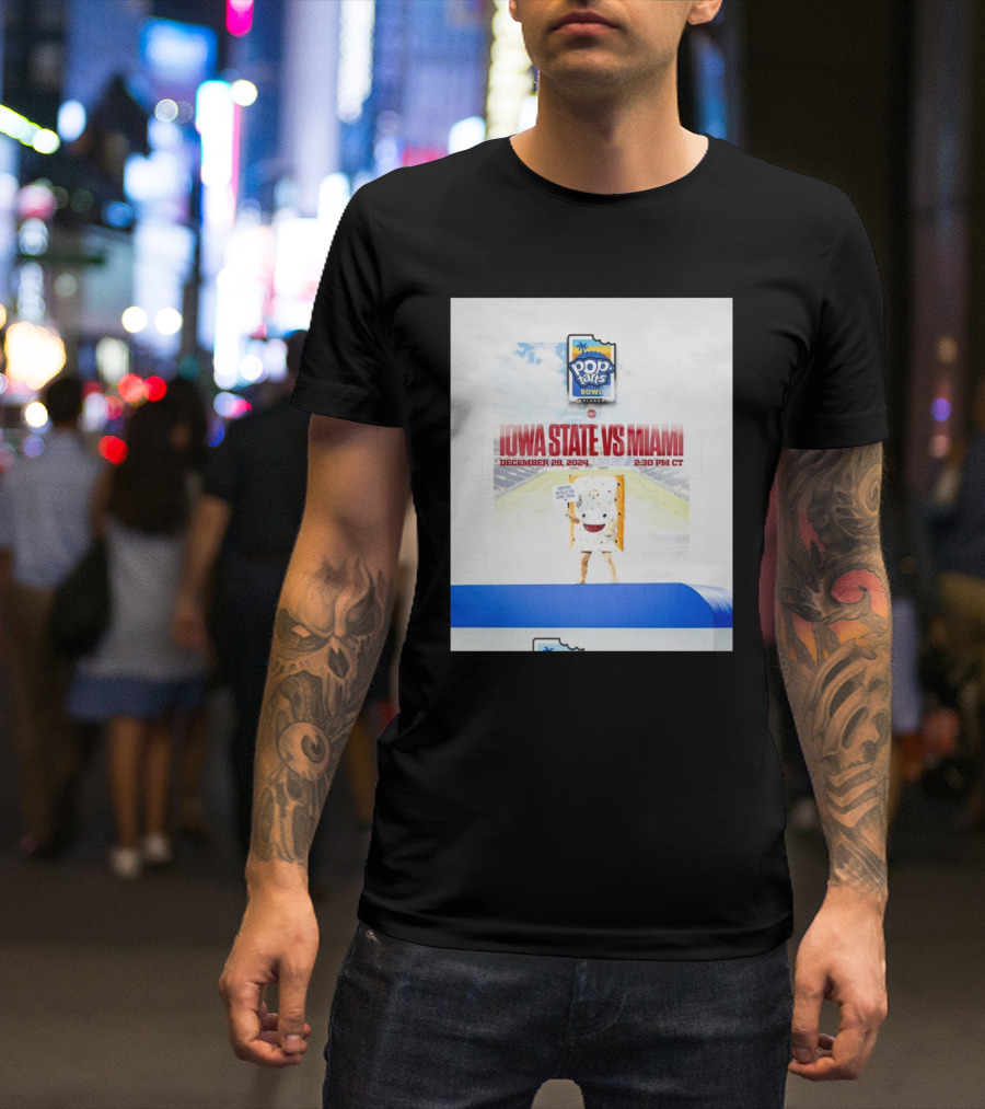 Iowa State Vs Miami December 28 2024 Pop-Tarts Bowl 2:30 PM CT Orlando T-Shirt
