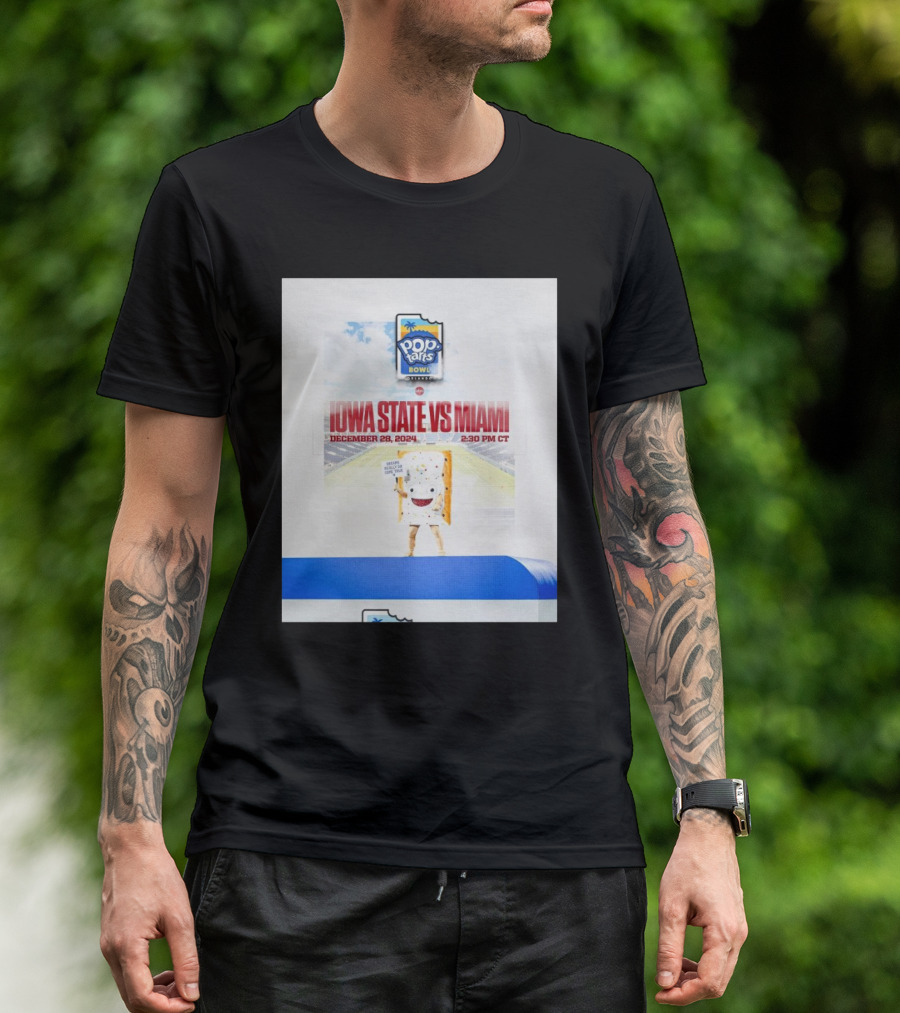 Iowa State Vs Miami December 28 2024 Pop-Tarts Bowl 2:30 PM CT Orlando T-Shirt