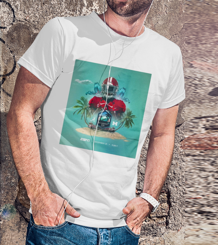Alabama Crimson Tide Vs Michigan Wolverines Reliaquest Bowl ESPN December 31 11:00 Iconic Football Showdown Tropical T-Shirt