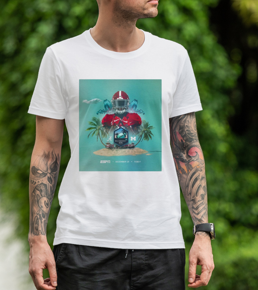 Alabama Crimson Tide Vs Michigan Wolverines Reliaquest Bowl ESPN December 31 11:00 Iconic Football Showdown Tropical T-Shirt
