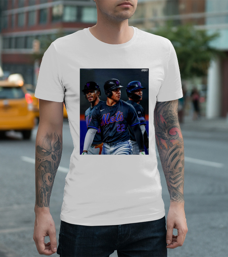 Juan Soto Joins New York Mets MLB Team Players In Action T-Shirt