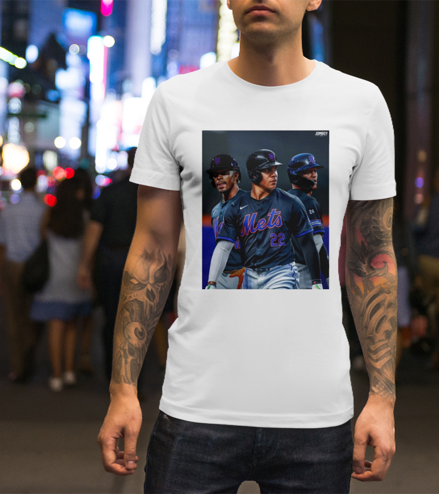 Juan Soto Joins New York Mets MLB Team Players In Action T-Shirt
