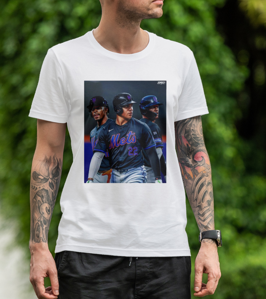 Juan Soto Joins New York Mets MLB Team Players In Action T-Shirt