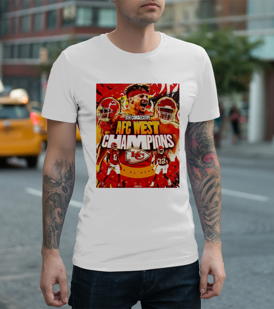 Kansas City Chiefs Back to Back 9th Consecutive AFC West Champions T-Shirt