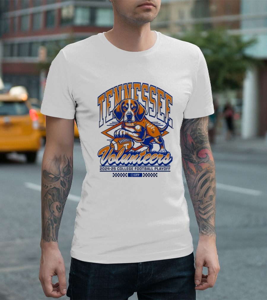 Tennessee Volunteers 2024-25 College Football Playoff Smokey CFP NCAA T-Shirt