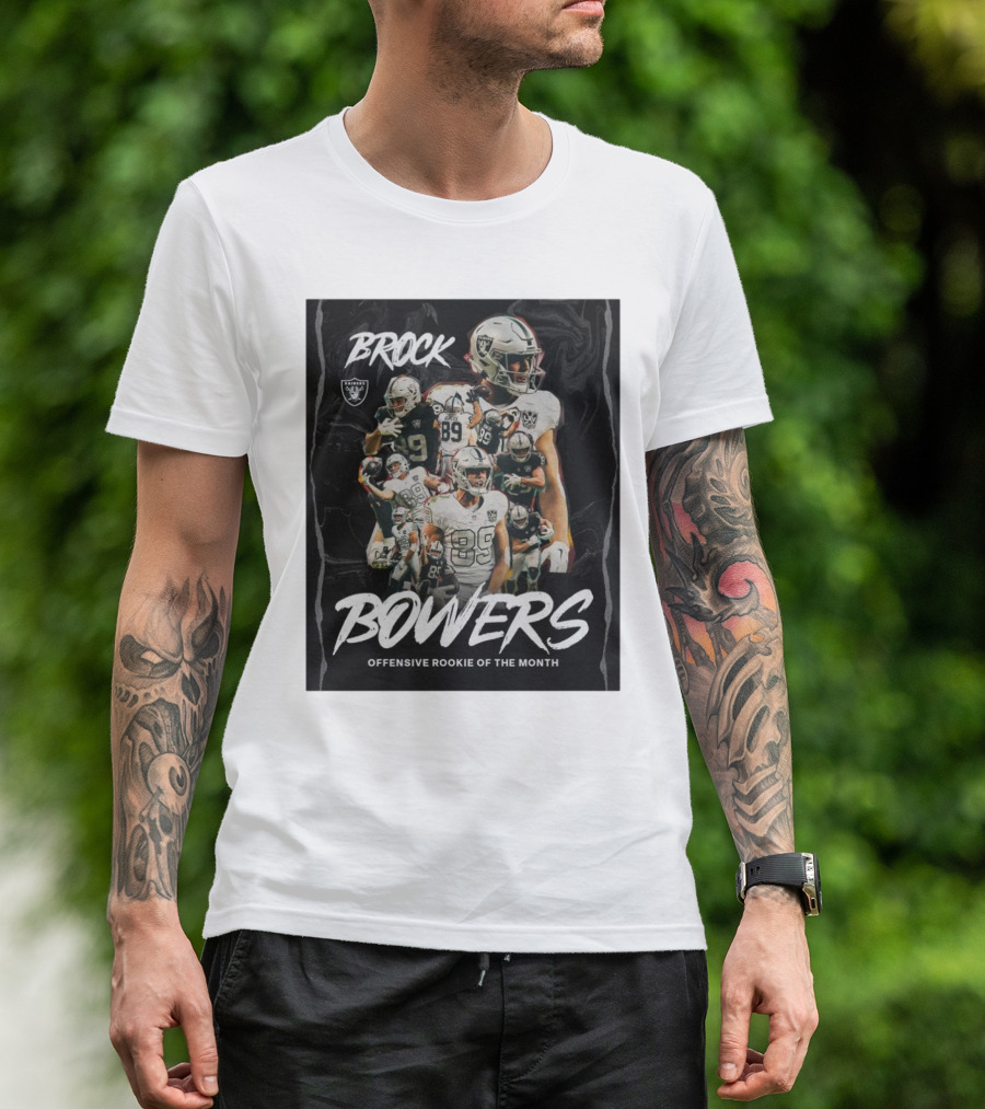 Las Vegas Raiders Brock Bowers Offensive Rookie Of The Month 2024 Edition T-Shirt