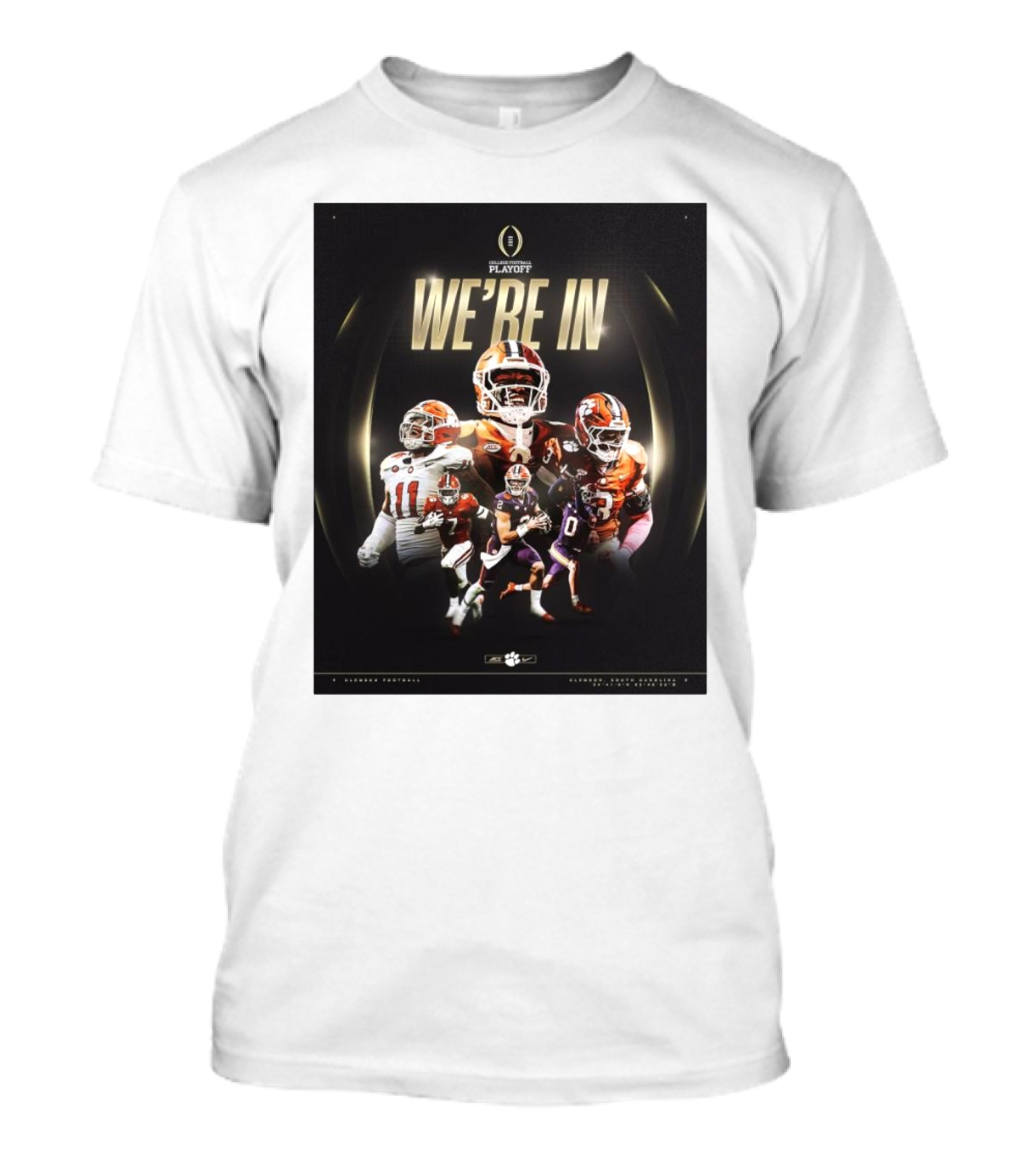 Clemson Tigers College Football Playoff 2024 We’re In ACC South Carolina T-Shirt