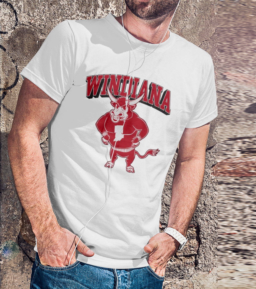 Windiana Indiana Hoosiers Football Bull Mascot T-Shirt