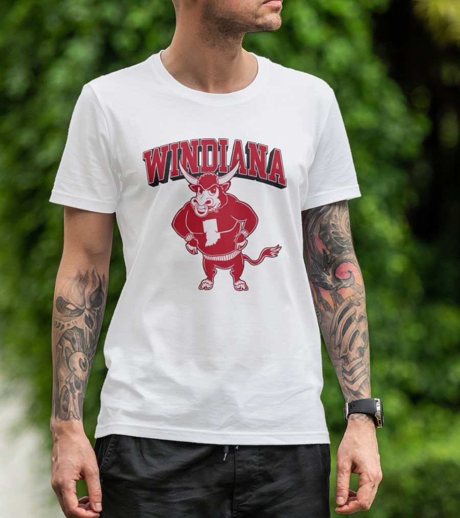 Windiana Indiana Hoosiers Football Bull Mascot T-Shirt