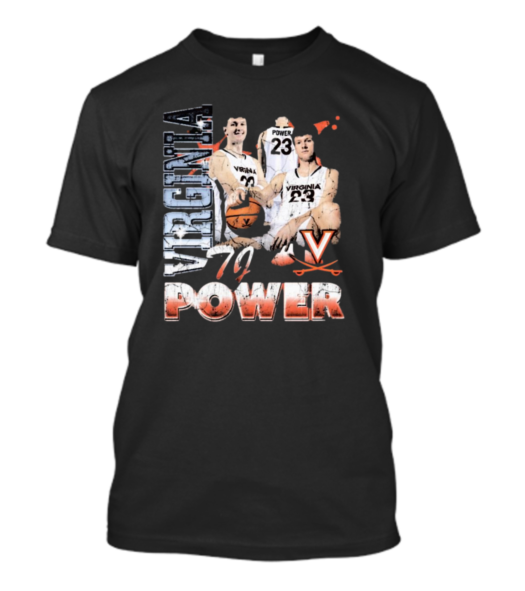 Virginia Cavaliers Power 23 Basketball 90s T-Shirt