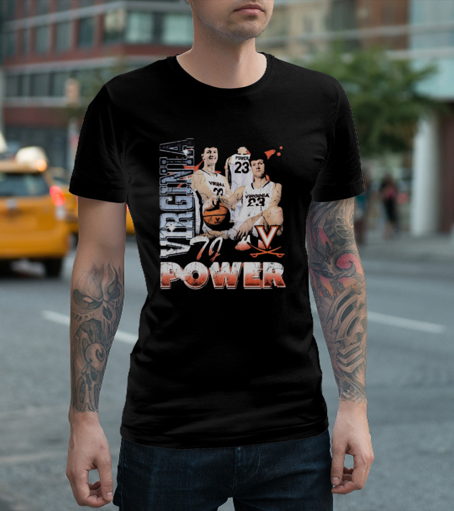 Virginia Cavaliers Power 23 Basketball 90s T-Shirt