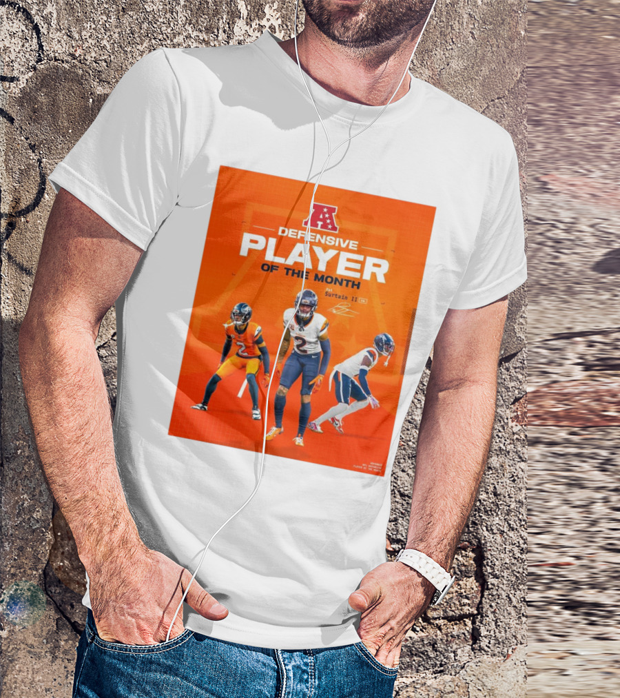 Denver Broncos Pat Surtain II AFC Defensive Player Of The Month Signature Edition T-Shirt