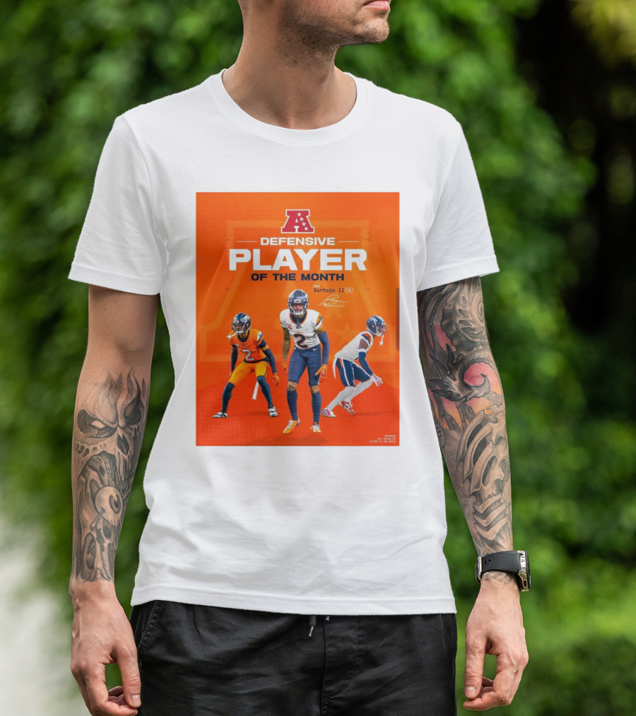 Denver Broncos Pat Surtain II AFC Defensive Player Of The Month Signature Edition T-Shirt