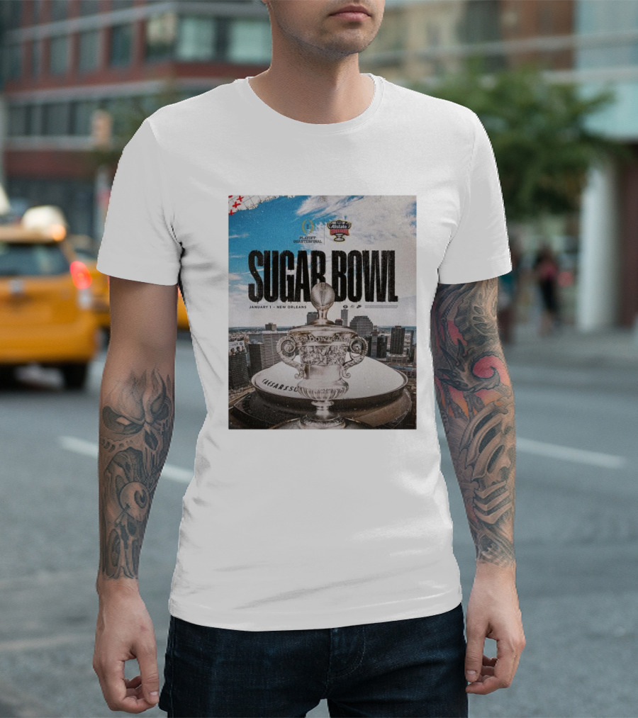 Georgia Bulldogs Playoff Quarterfinal 2024 Allstate Sugar Bowl January 1 New Orleans T-Shirt