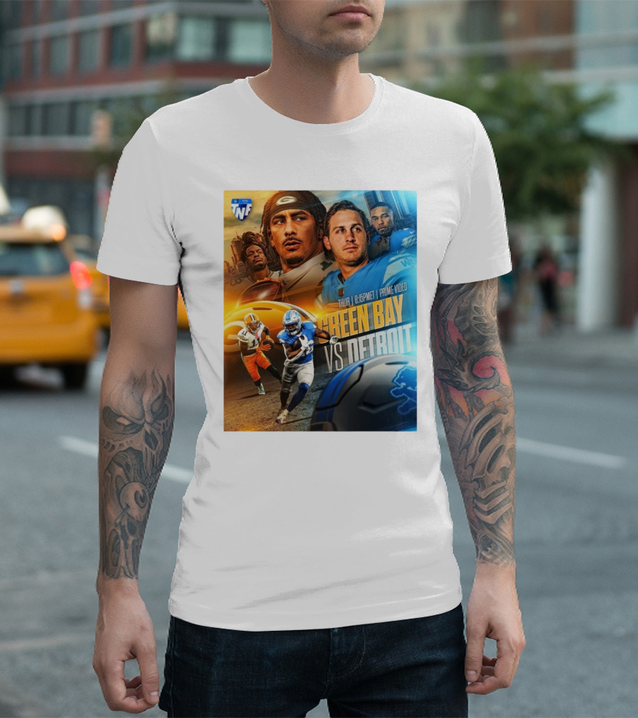 TNF Prime Video Green Bay Packers vs Detroit Lions Thu 8:15 PM Dec 5 T-Shirt