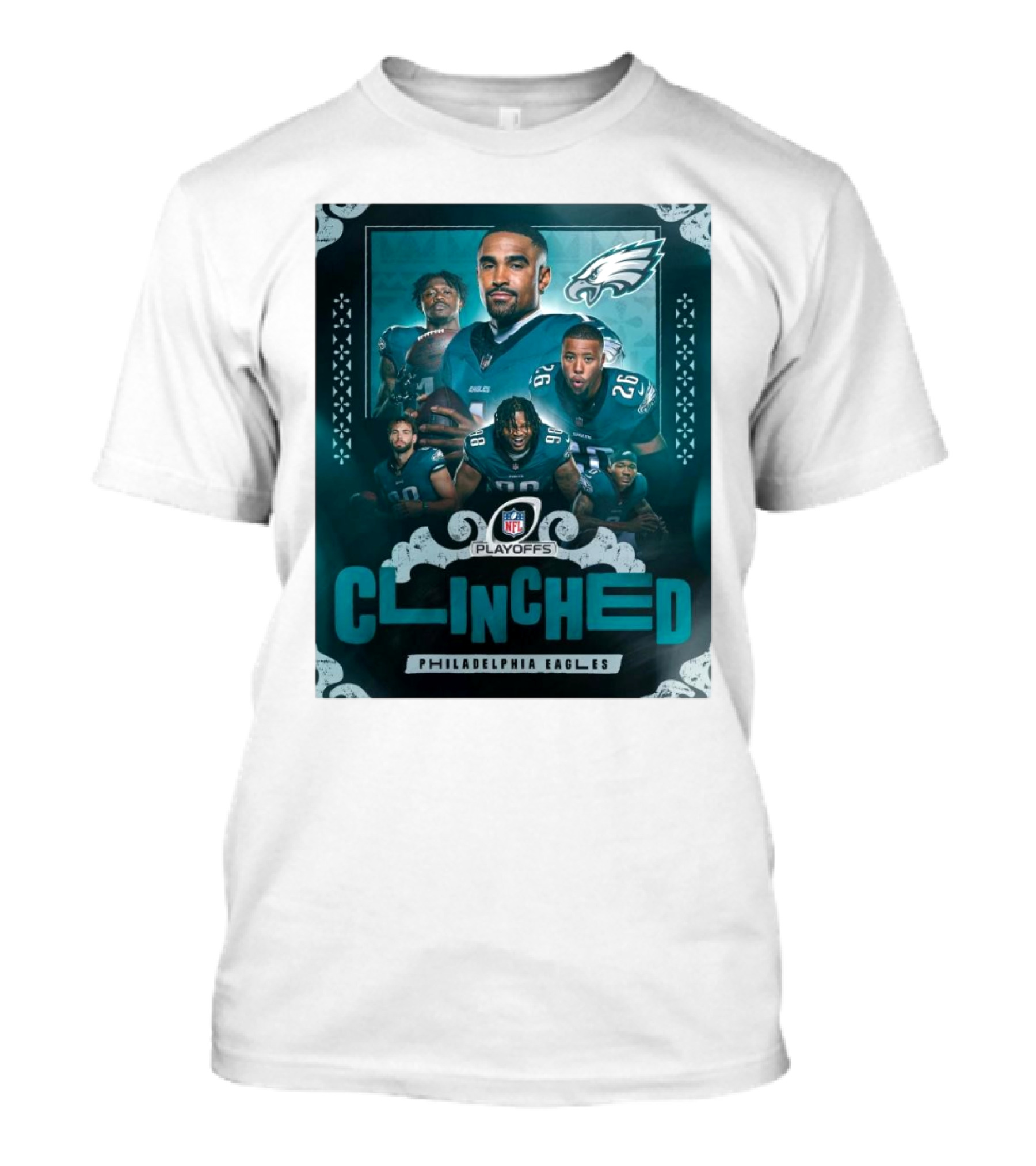 Philadelphia Eagles Clinched NFL Playoff 2024 Playoffs Achievement NFL T-Shirt
