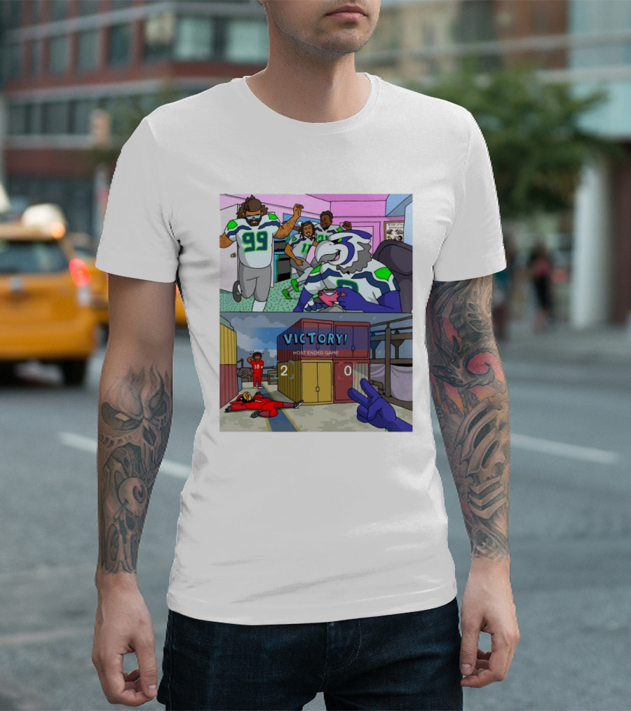 Seattle Seahawks Victory Host Ended Game 12th Man Celebration Birds Of The Northwest T-Shirt