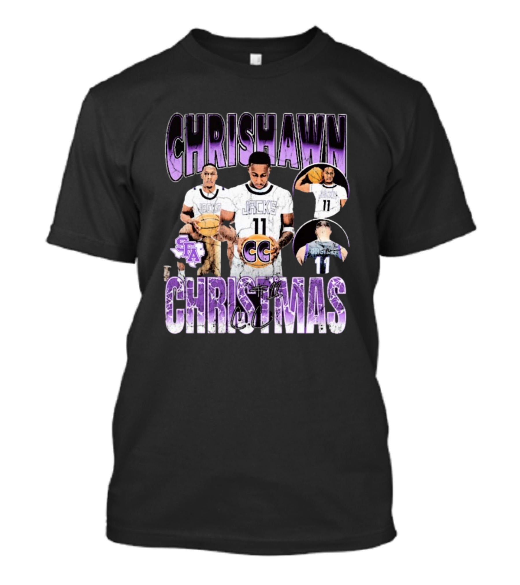 Chrishawn Christmas Stephen F. Austin Lumberjacks 11 90s Graphic Signature T-Shirt