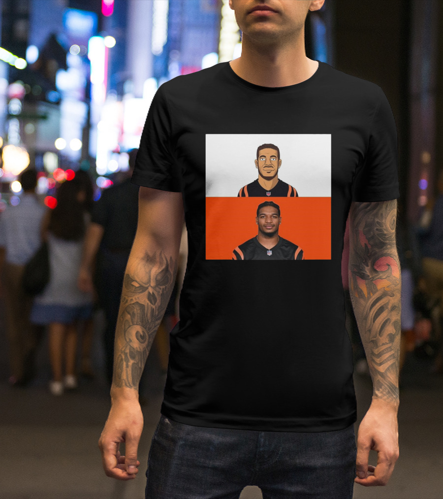 Ja’Marr Chase Cincinnati Bengals The Simpsons NFL Themed Drawing T-Shirt