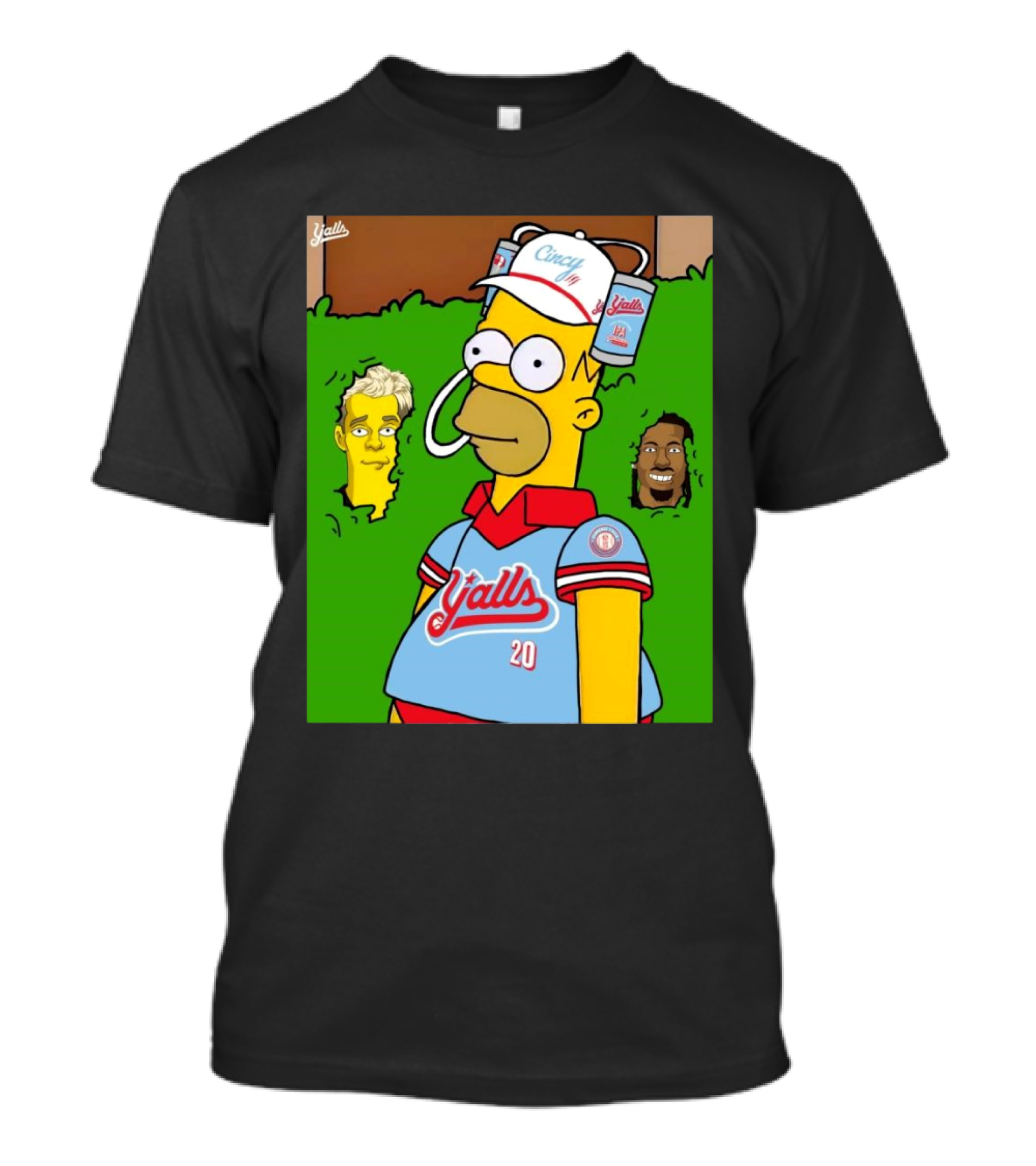 Cincy Y'alls Simpsons Inspired Joe Burrow Higgins Football T-Shirt