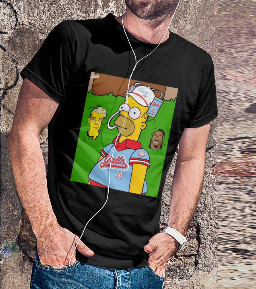 Cincy Y'alls Simpsons Inspired Joe Burrow Higgins Football T-Shirt
