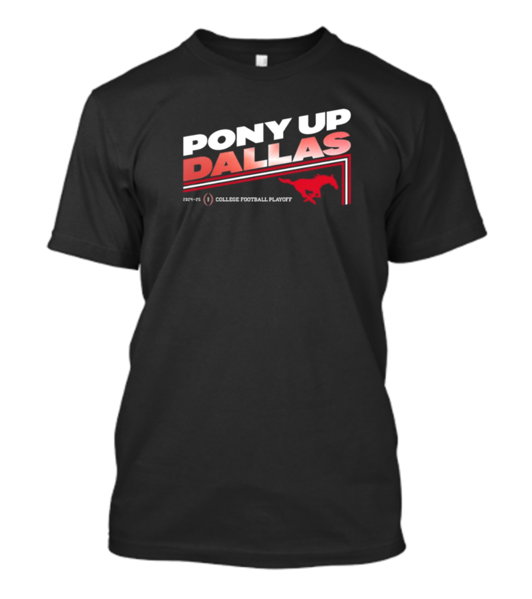 SMU Mustangs 2024-25 College Football Playoff Pony Up Dallas T-Shirt