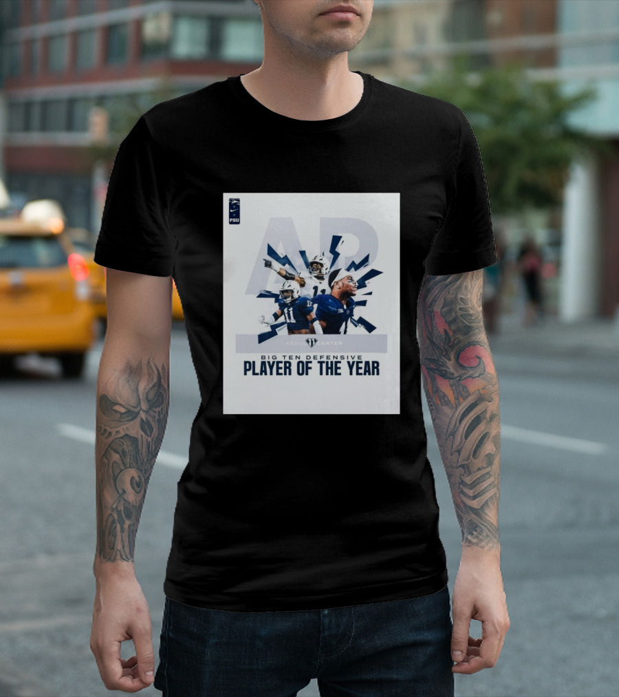 Penn State Nittany Lions AP Big Ten Defensive Player of the Year Abdul Carter T-Shirt