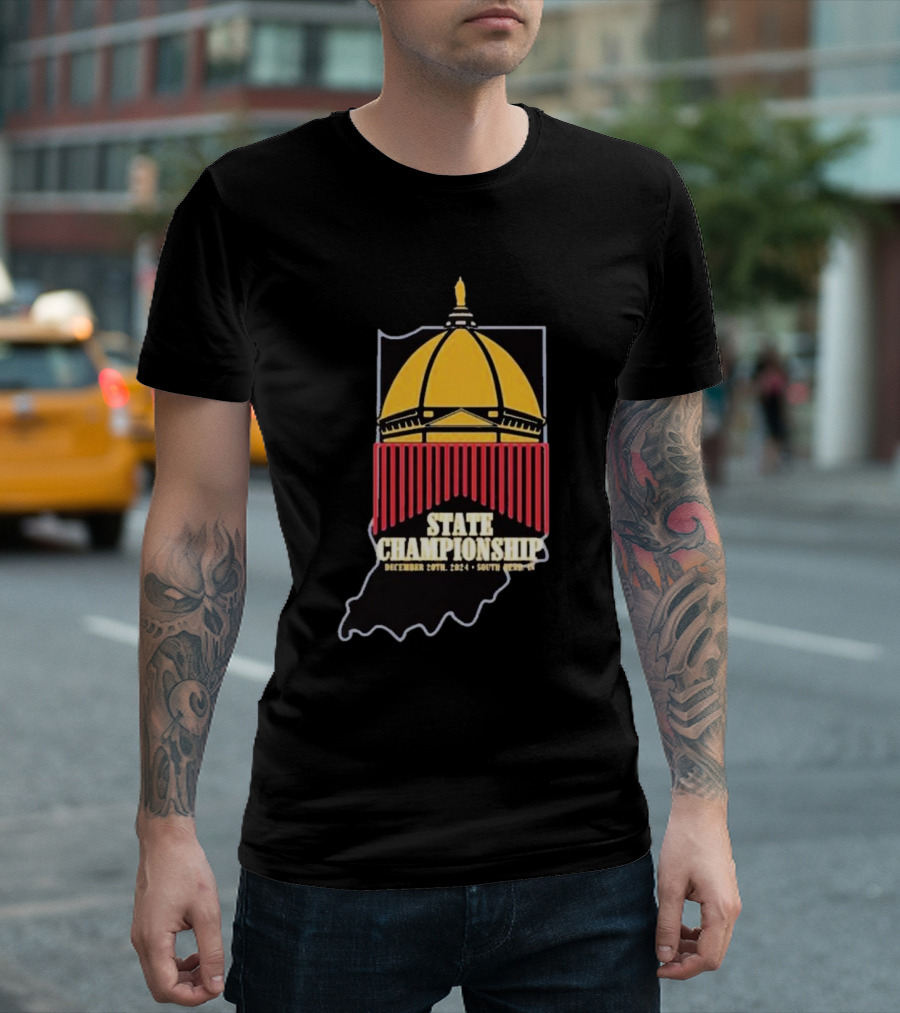 Indiana State Championship December 20th 2024 South Bend IN Dome and Stripes T-Shirt