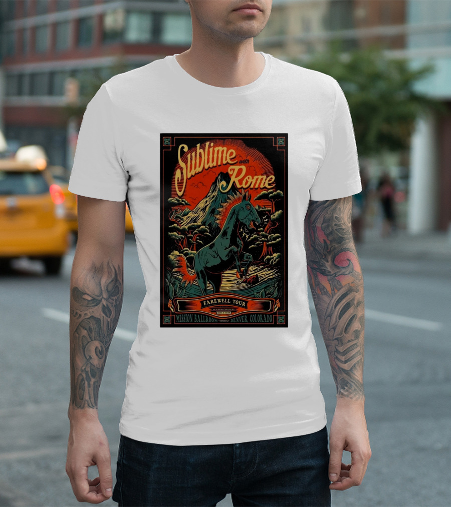 Sublime With Rome Farewell Tour Mission Ballroom Denver Colorado December 13-14 T-Shirt