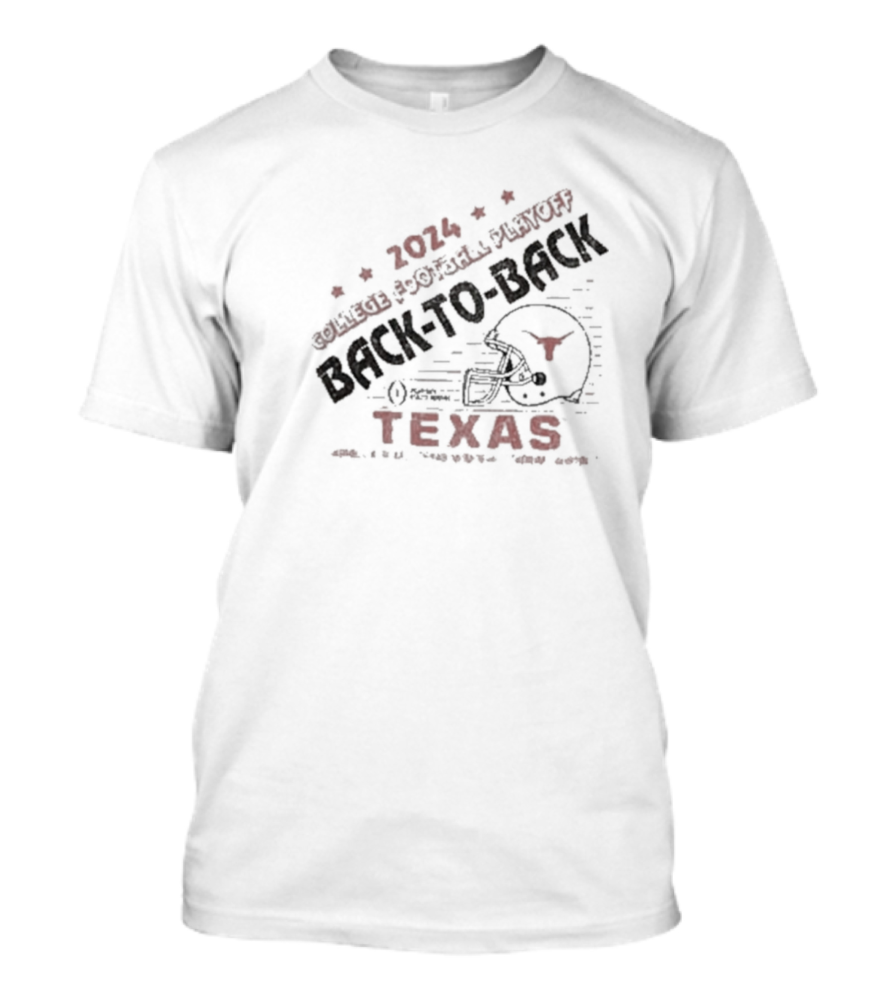 Texas Longhorns 2024 College Football Playoff Back-To-Back Champion Oatmeal T-Shirt