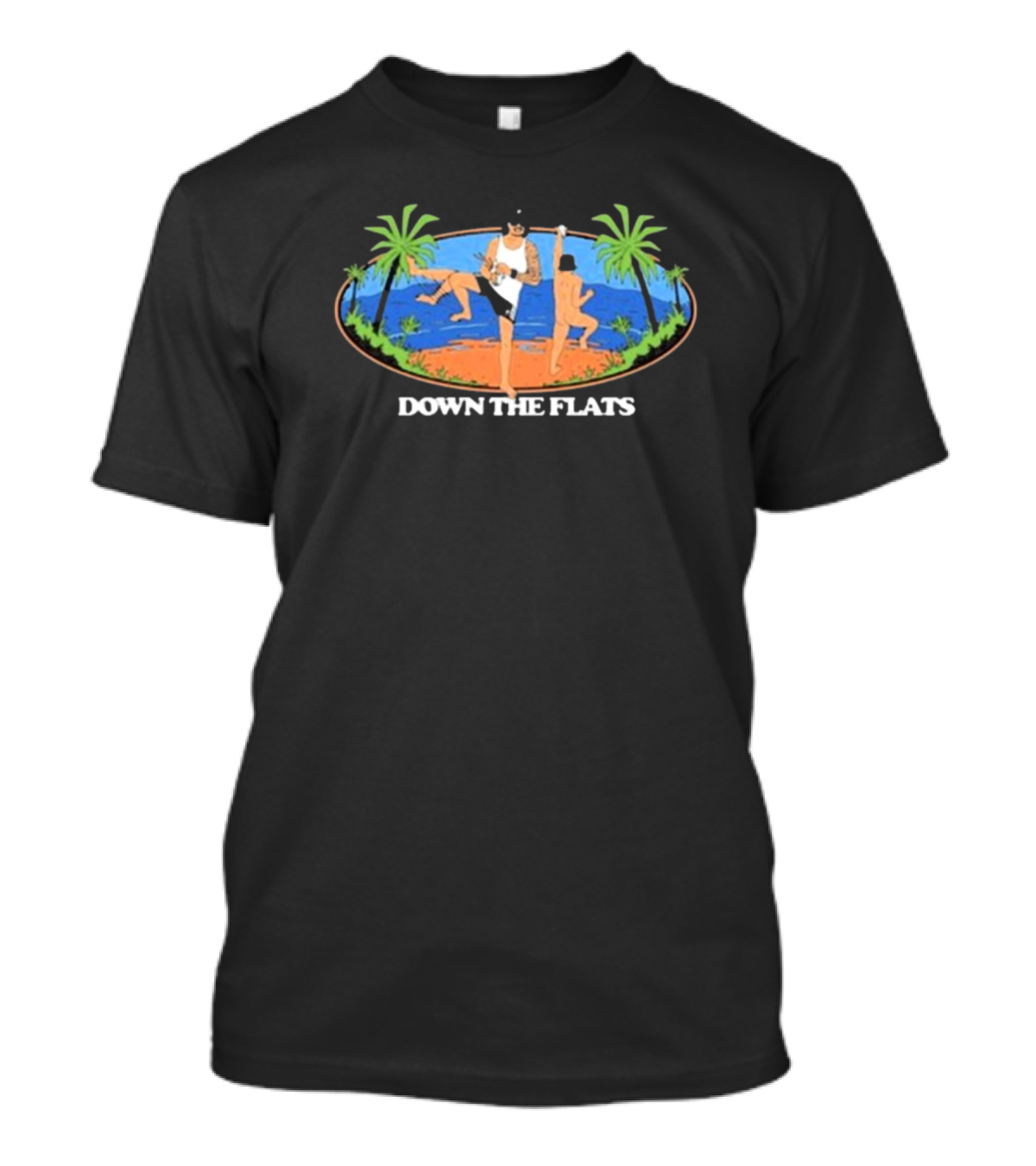 Down The Flats 2024 Alpha Blokes Tropical Adventure Scene T-Shirt