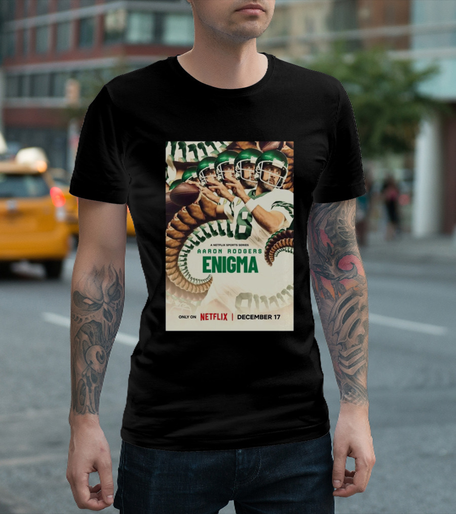 Netflix Sports Series Aaron Rodgers Enigma New York Jets NFL December 17 T-Shirt