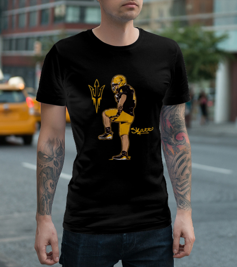 Arizona State Sun Devils Football Skattebo Pose Signature T-Shirt
