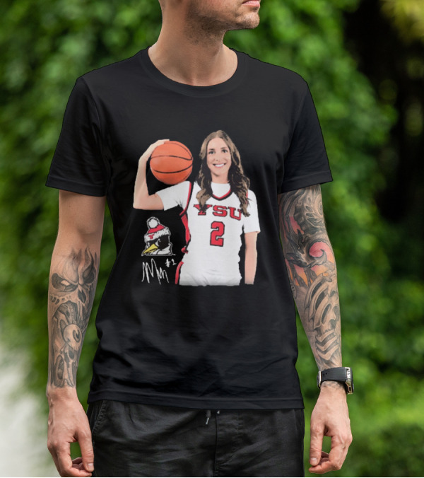YSU Penguins Malia Magestro #2 Illustrated Signature Basketball Jersey T-Shirt