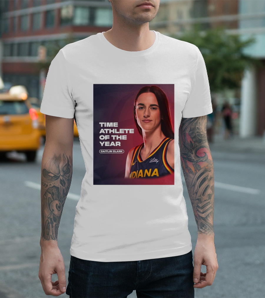 Caitlin Clark Indiana Fever WNBA Time Athlete Of The Year T-Shirt