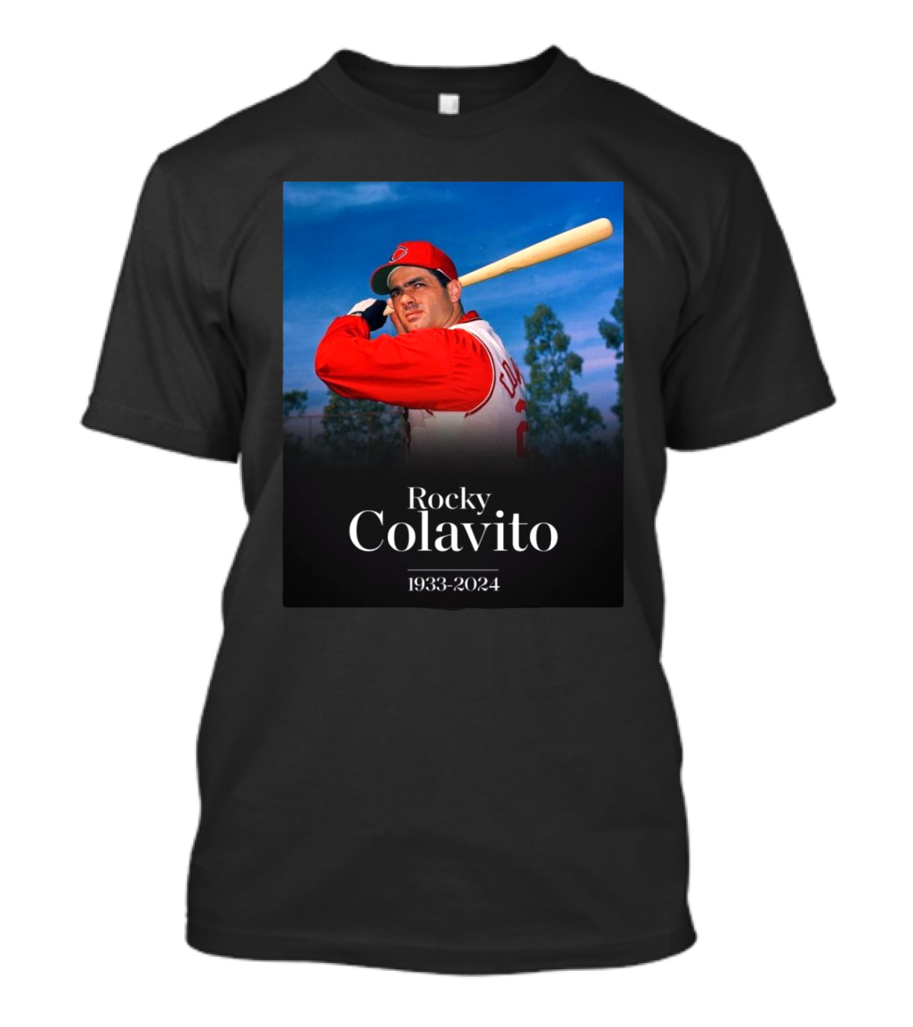 Rocky Colavito 1933-2024 Cleveland Baseball Legend 9-Time All-Star T-Shirt