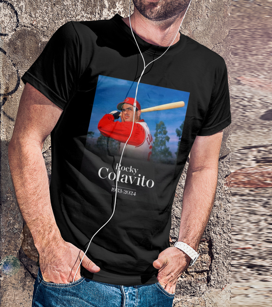 Rocky Colavito 1933-2024 Cleveland Baseball Legend 9-Time All-Star T-Shirt