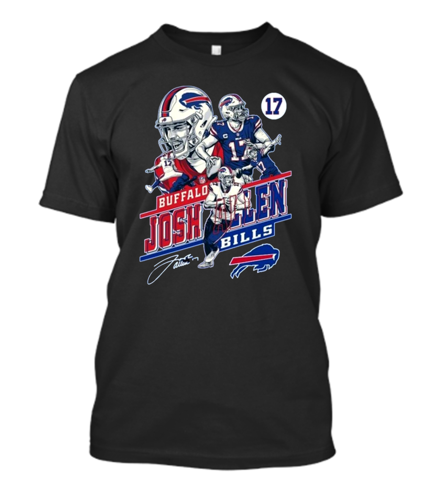 Buffalo Bills Josh Allen Number 17 Forever True Legends In Our Hearts Signature T-Shirt