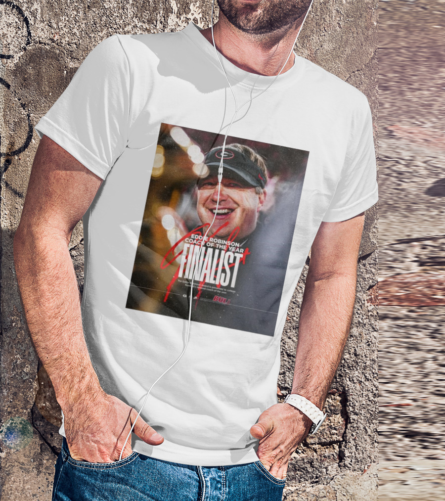 Georgia Bulldogs Eddie Robinson Coach Of The Year Finalist Signature T-Shirt