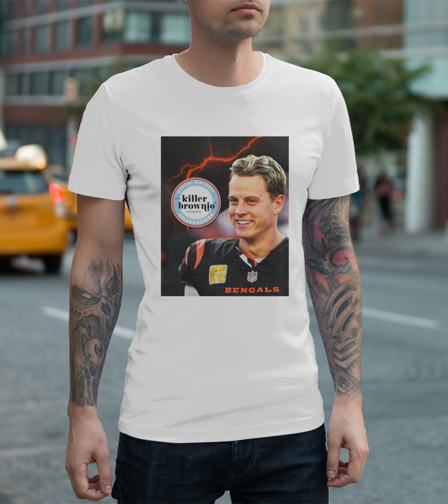 Joey Burrow Bengals Birthday The Killer Brownie Company Celebrations NFL T-Shirt