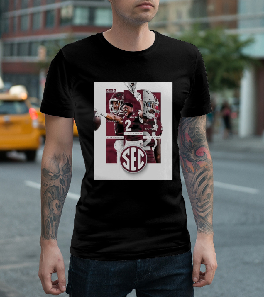 Isaac Smith, Kevin Coleman Jr., Davon Booth 2nd Team All-SEC Honors Southeastern Conference T-Shirt